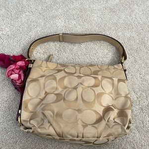 Coach purse with coach scarf